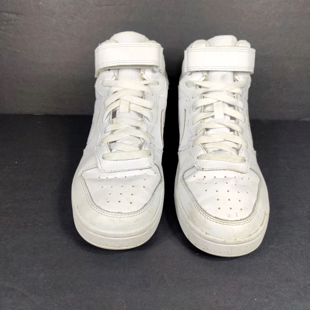 Nike Court Borough Mid 2 Youth White Basketball Retro Sneaker Youth Size GS 7Y